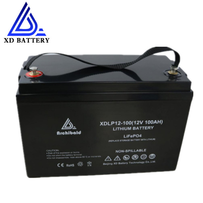 paquet profond de batterie de cycle de 100ah 12v Lifepo4 pour RVs Motorhomes batteries de caravane de lithium de 12 volts