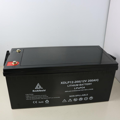 batterie Lifepo4 Smart rechargeable de lithium de 12v 200ah avec le paquet de batterie de Bms d'écran d'affichage à cristaux liquides